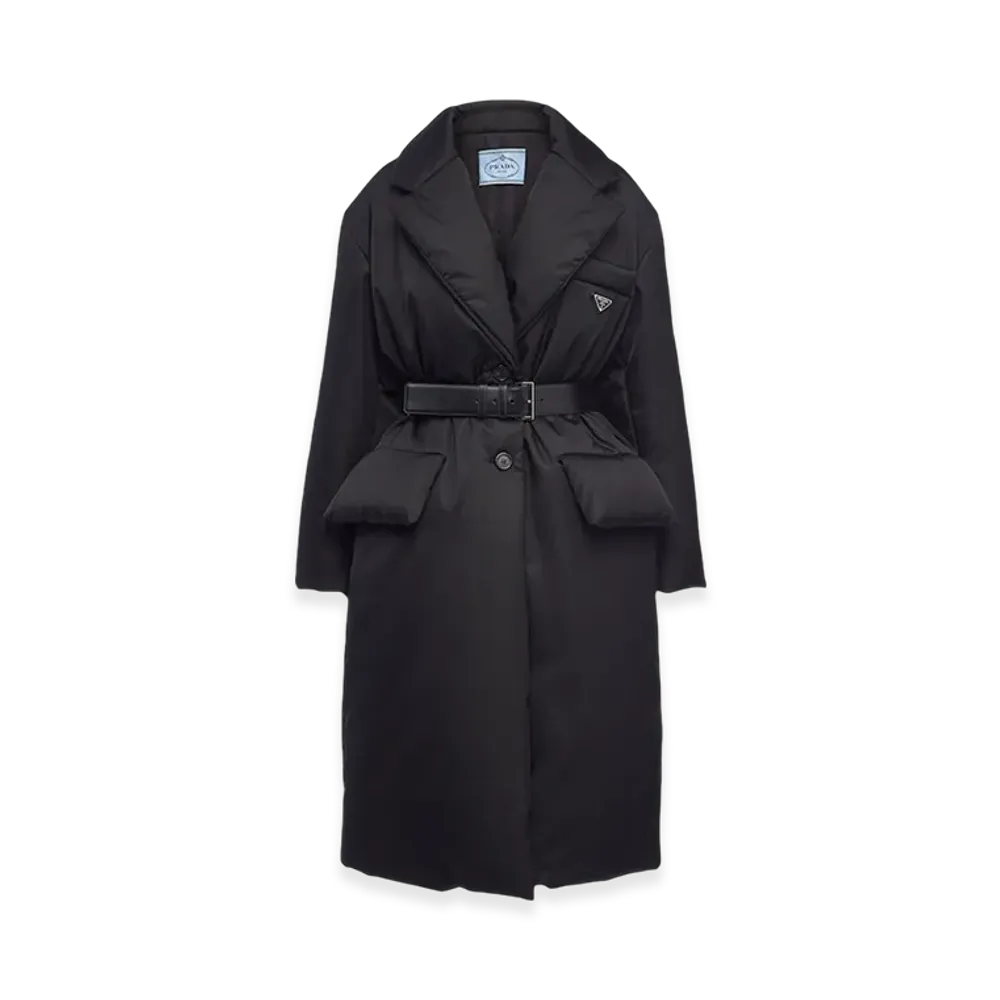 PRADA Women's Re-Nylon Down Coat "Black"