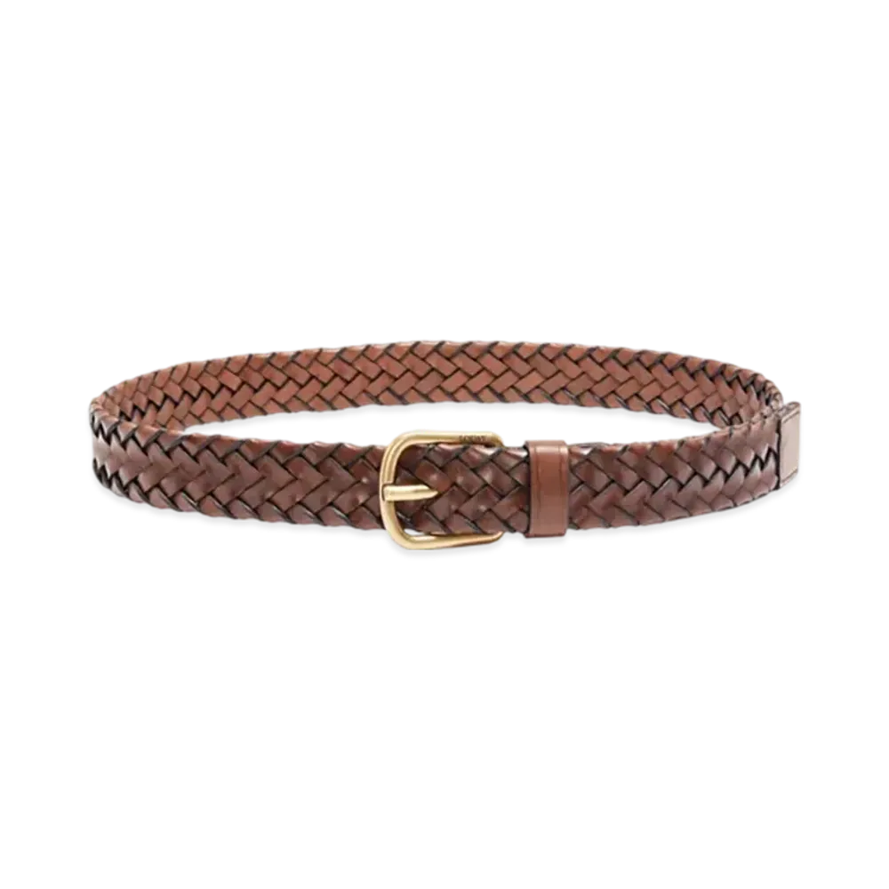 LOEWE Chunky Woven Belt "Mogado/Vintage Gold"