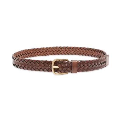 LOEWE Chunky Woven Belt "Mogado/Vintage Gold"