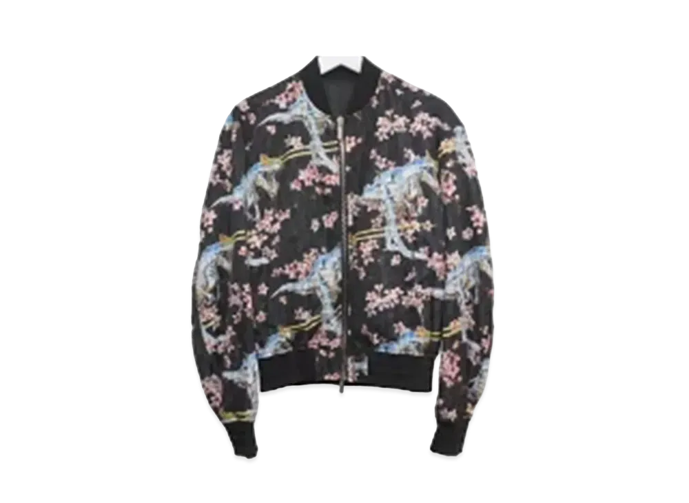 Dior x Hajime Sorayama Men's Dinosaur Robot Bomber Jacket "Black"