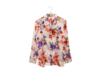 Dior x KAWS Men's Bee Embroidered Allover Silk Shirt "White"