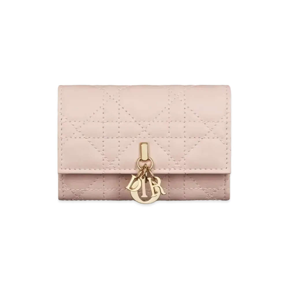 Dior Miss Dior Glycine Wallet Cannage Lambskin "Powder Pink"