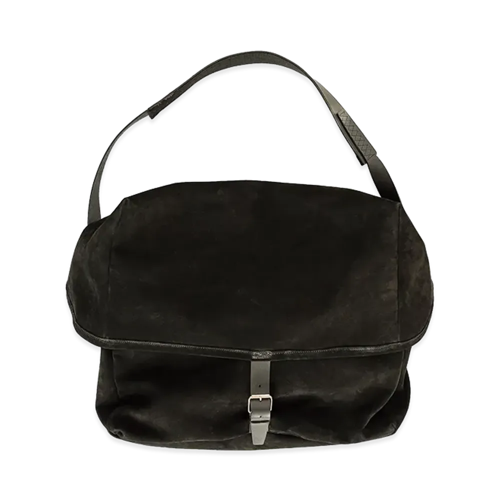 ANCELLM Suede Shoulder Bag "Black"