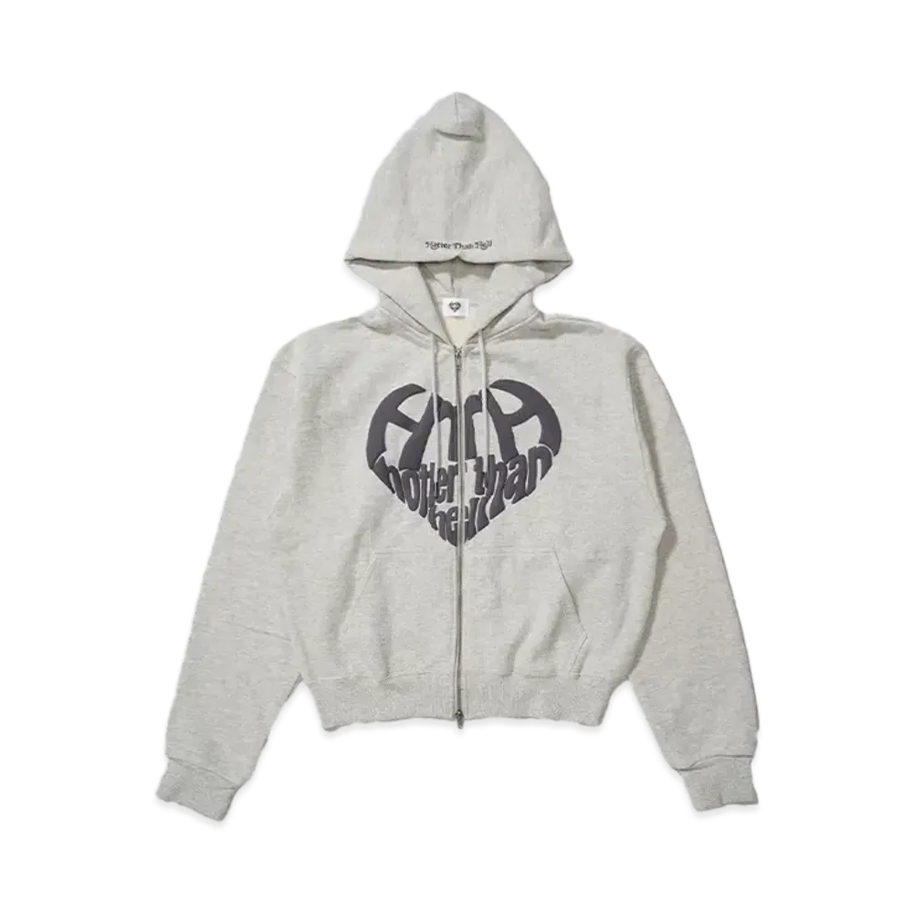 HTH heart logo zip hoodie "ASH"
