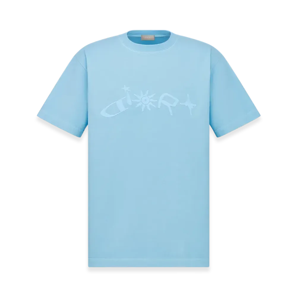 Dior x Lewis Hamilton T-Shirt (Relaxed Fit) in Cotton Jersey "Blue"