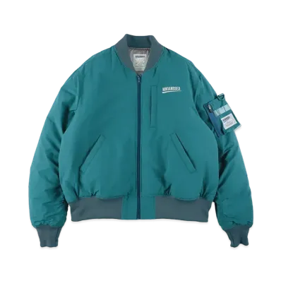 WIND AND SEA Fishnet Recycled Nylon MA-1 Jacket "Sea Foam"
