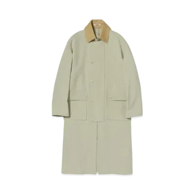 AURALEE Wool Max Canvas Riding Coat "Pale Olive"