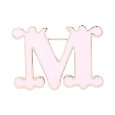 Max Mara Women's Egrege Monogram Brooch "Pink"