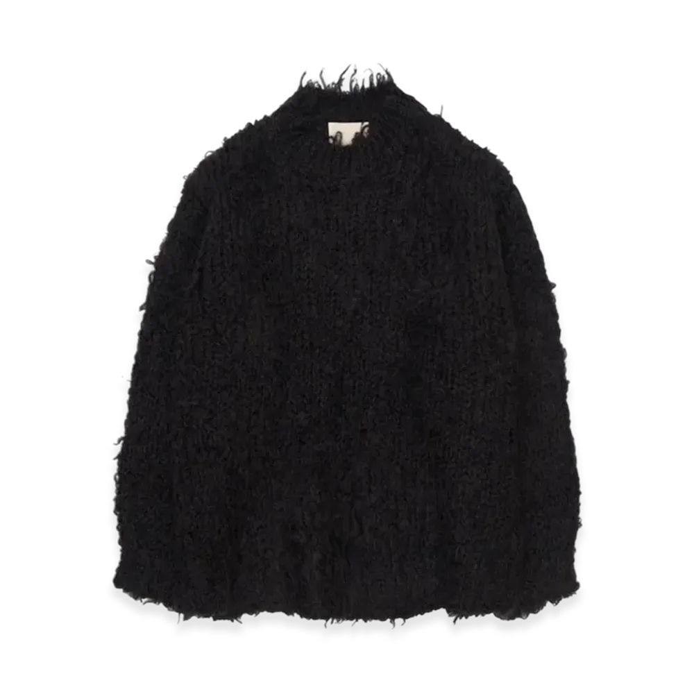 YOKE 3color Mix Mohair Crewneck Sweater "Black"