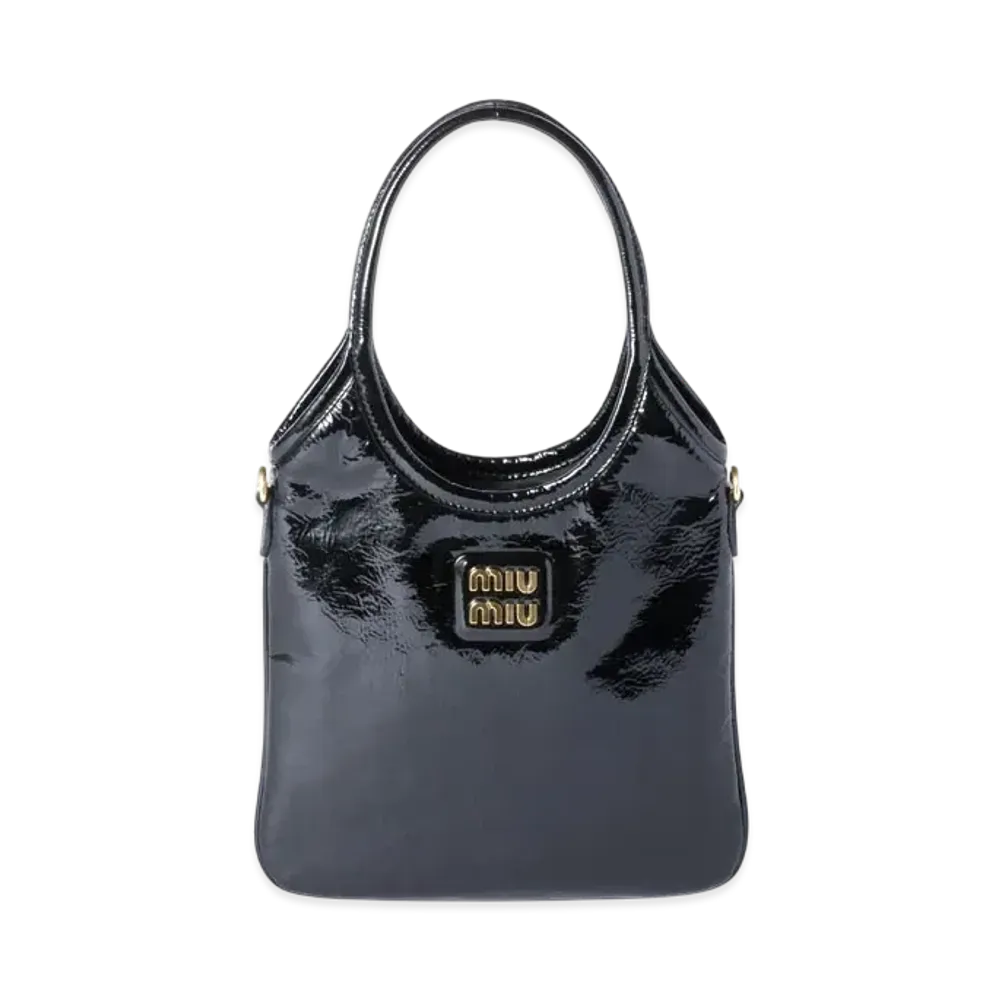 MIUMIU IVY Naplak Patent Leather Bag "Black"