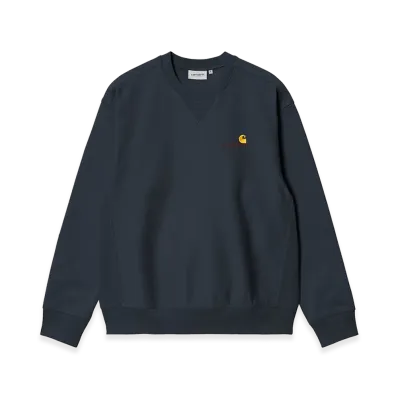 Carhartt WIP American Script Sweat "Deep Night"