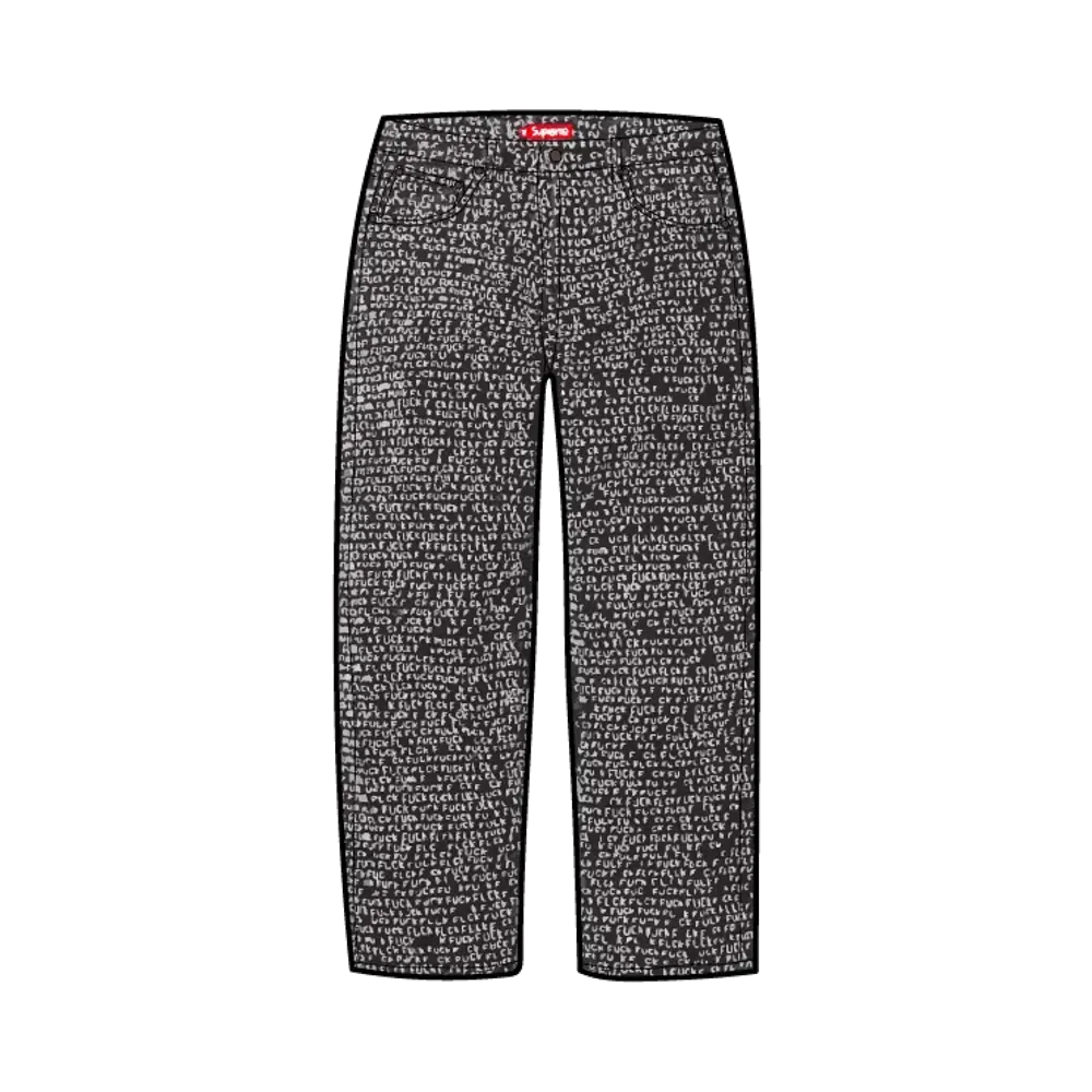 Supreme Fuck Stitch Loose Fit Jean "Black"
