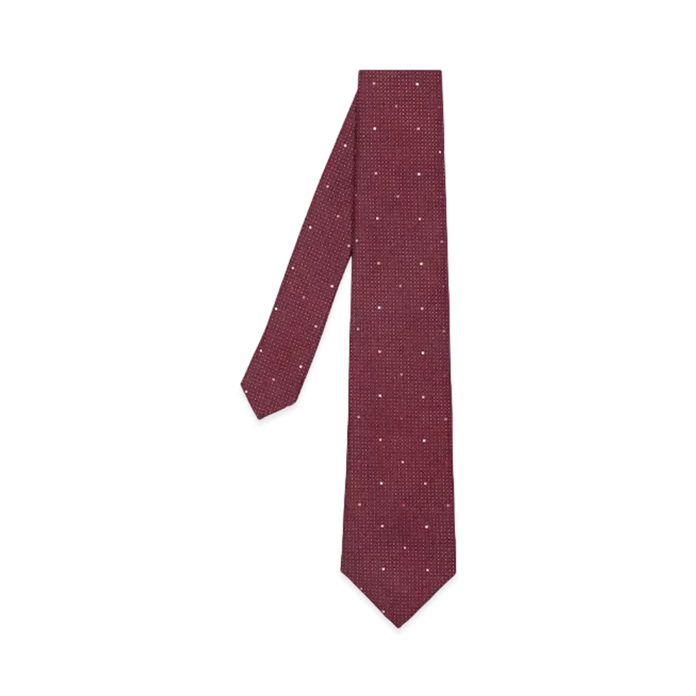 Paul Smith Classic Pin Dot Tie "DarkRed"