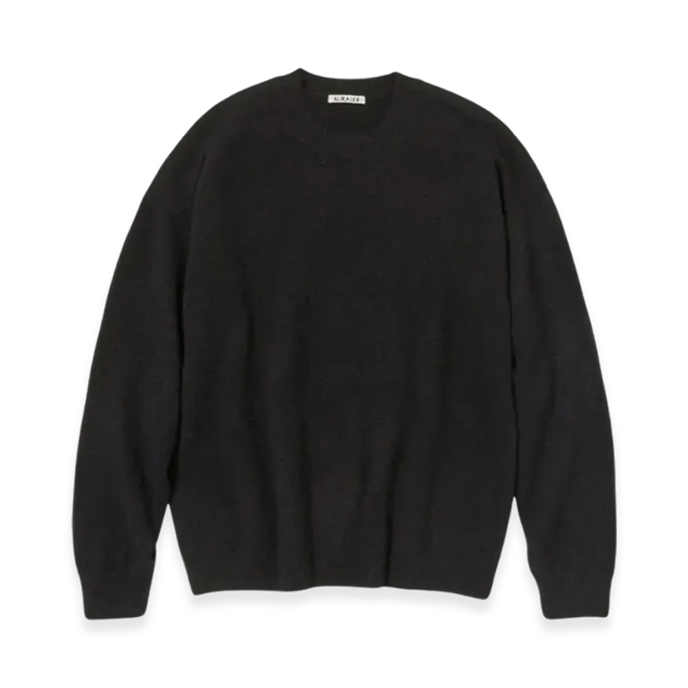 AURALEE Baby Cashmere Knit P/O Top "Black"