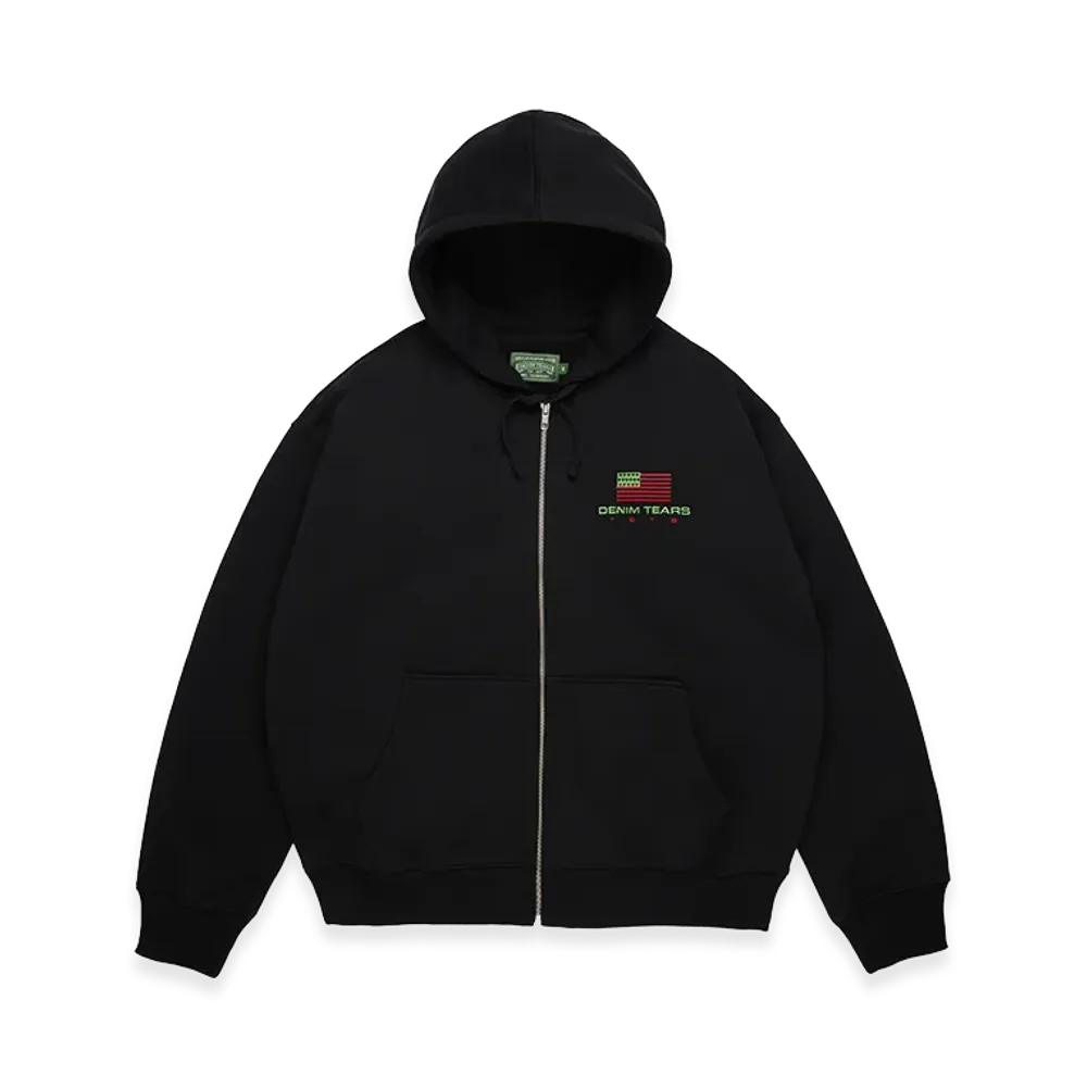 DENIM TEARS Pan African Zip Hoodie "Black"