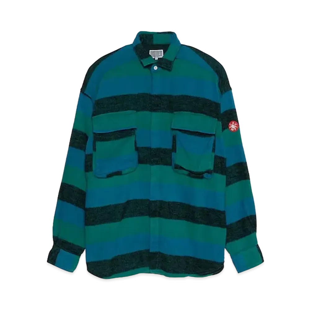 Cav Empt (C.E) STRIPE FLANNEL BIG SHIRT "Green"