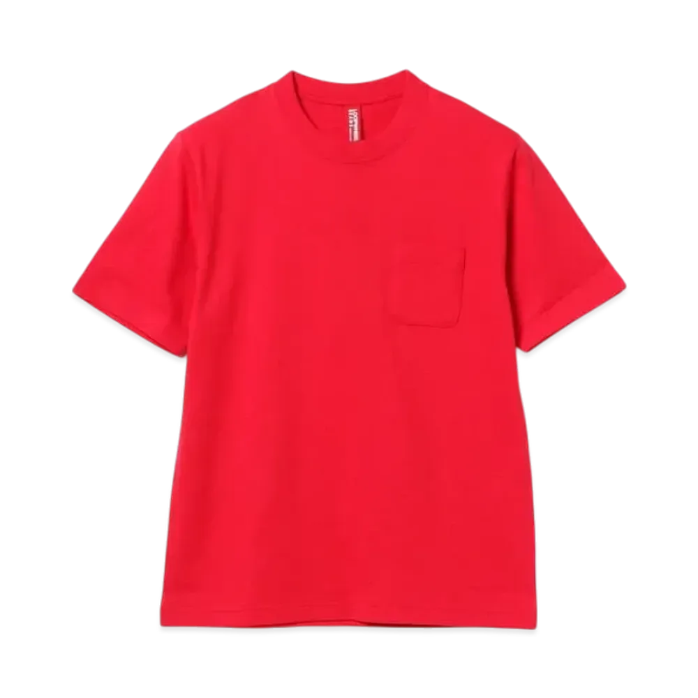 BEAMS JAPAN x LOOPWHEELER Pocket T-Shirt "Red"