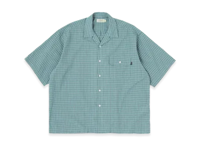 SEDAN ALL-PURPOSE Dobby Plaid Open Collar S/S Shirt "Slate/Grey"