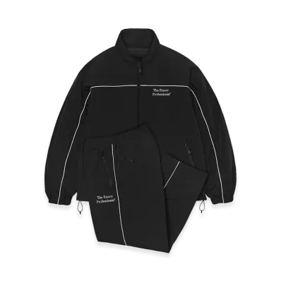 ENNOY Stylistshibutsu Piping Nylon Track Suit "Black/White"