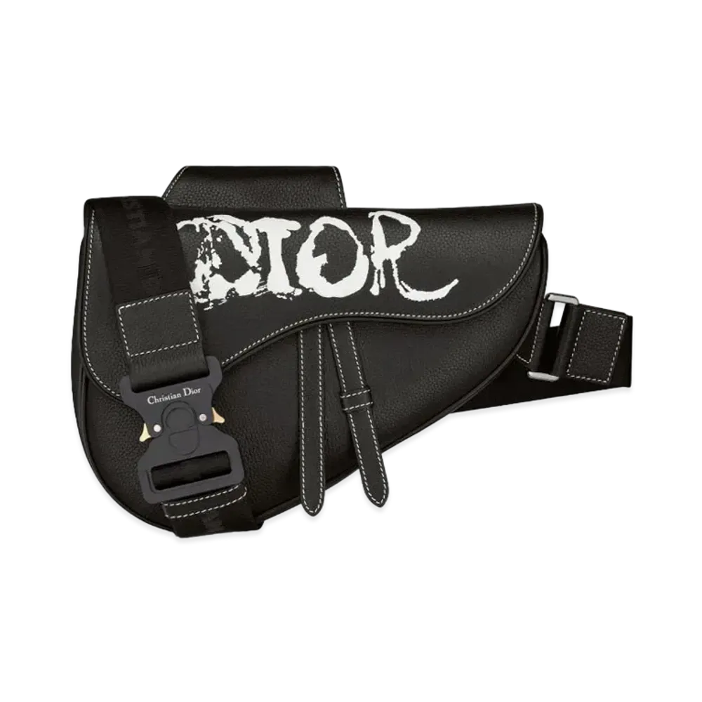 Dior Saddle Bag Dior And Peter Doig Grained Calfskin "Black"