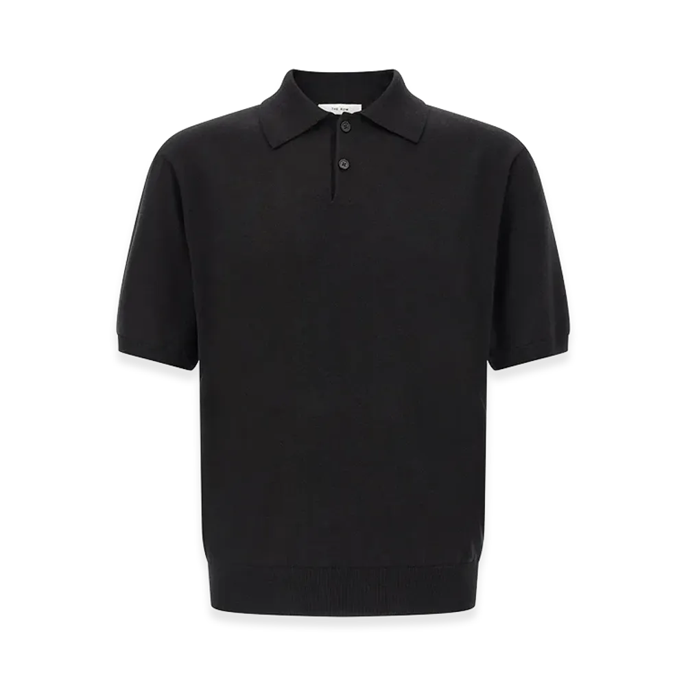The Row 'Borges Top' Polo Shirt "Black"