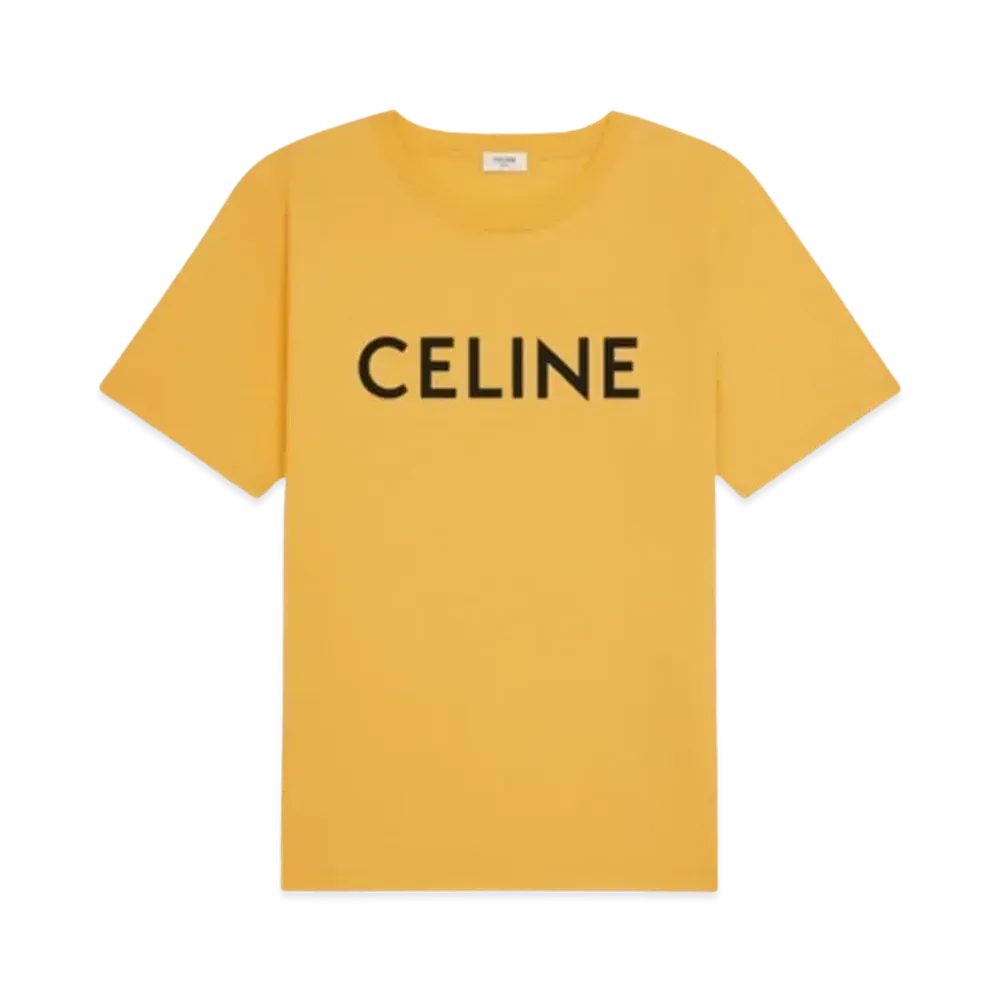 セリーヌ メンズ セリーヌ ルーズ Tシャツ / コットンジャージー "ミモザ/ブラック" 2X681671Q.11MD