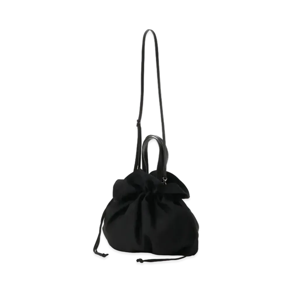 Yohji Yamamoto Y's WOOL GABARDINE PURSE BAG "Black/Off White"