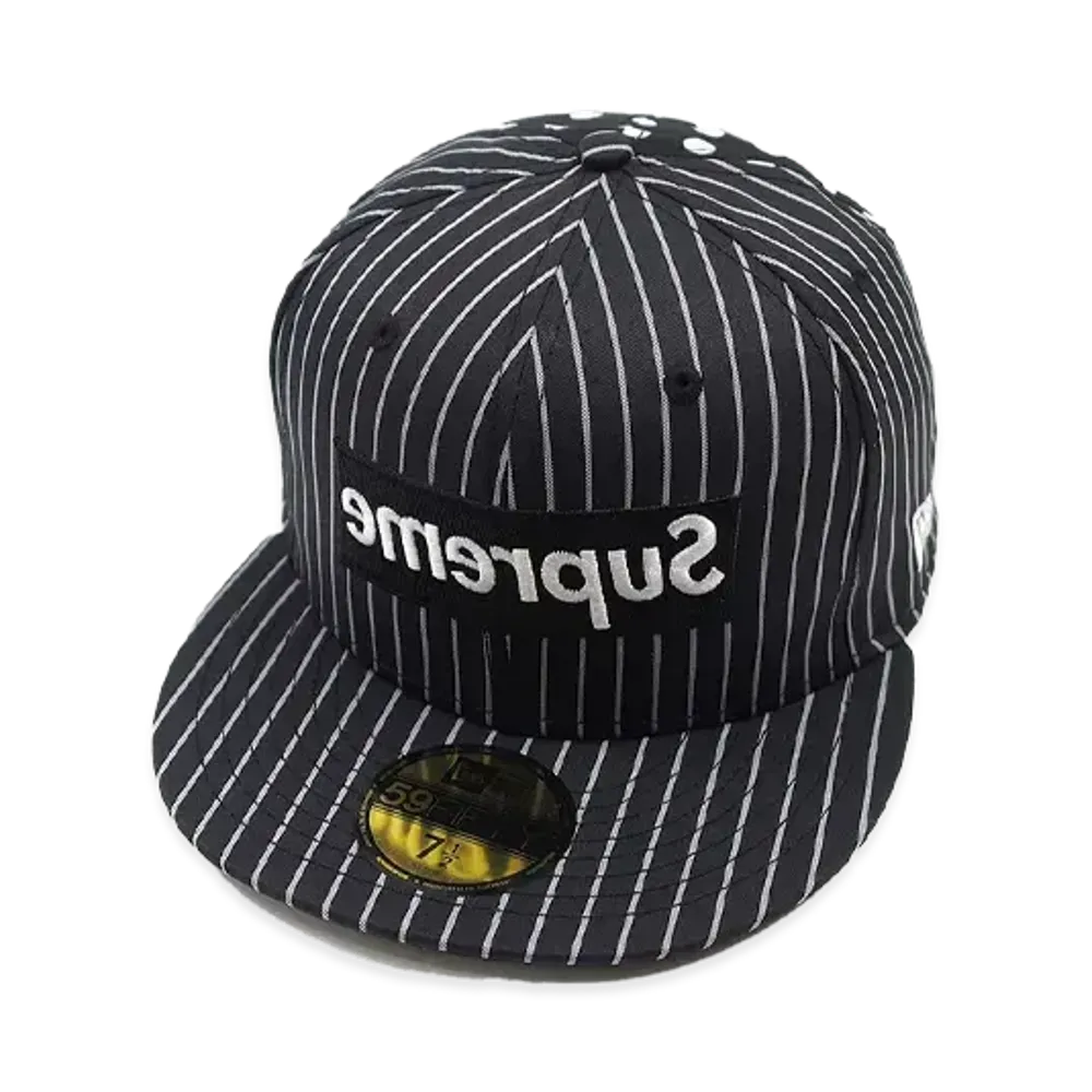 Supreme x COMME des GARCONS SHIRT  x NEW ERA Boxlogo Cap "Black"