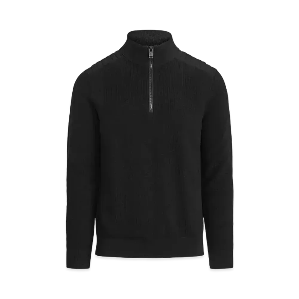 Polo Ralph Lauren Washable Wool Quarter-Zip Sweater #1 "Black"