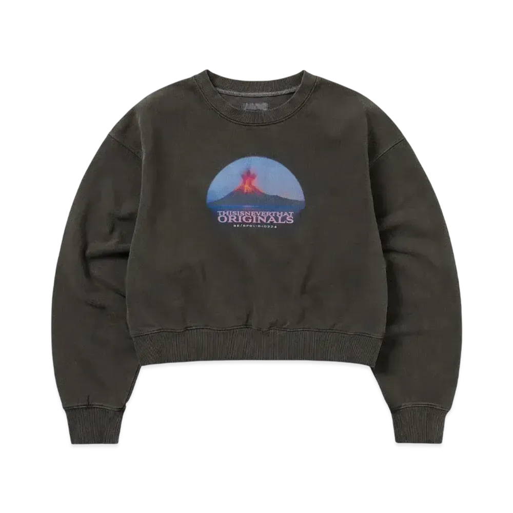 thisisneverthat Volcano W Crewneck "Charcoal"