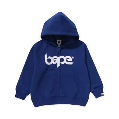 A BATHING APE Bape Relaxed Fit Pigment Dye Zip Hoodie "Blue"