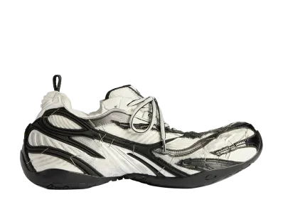 BALENCIAGA Soleless Sneaker "Black/White/Silver"