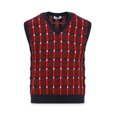 Jil Sander Sleeveless Knitted Vest "Red"