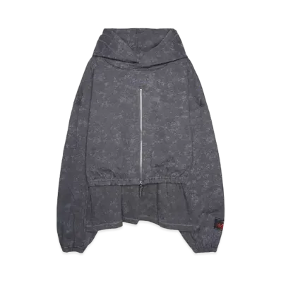 SYUMAN. Layerd double-Hoodie "GRAY"