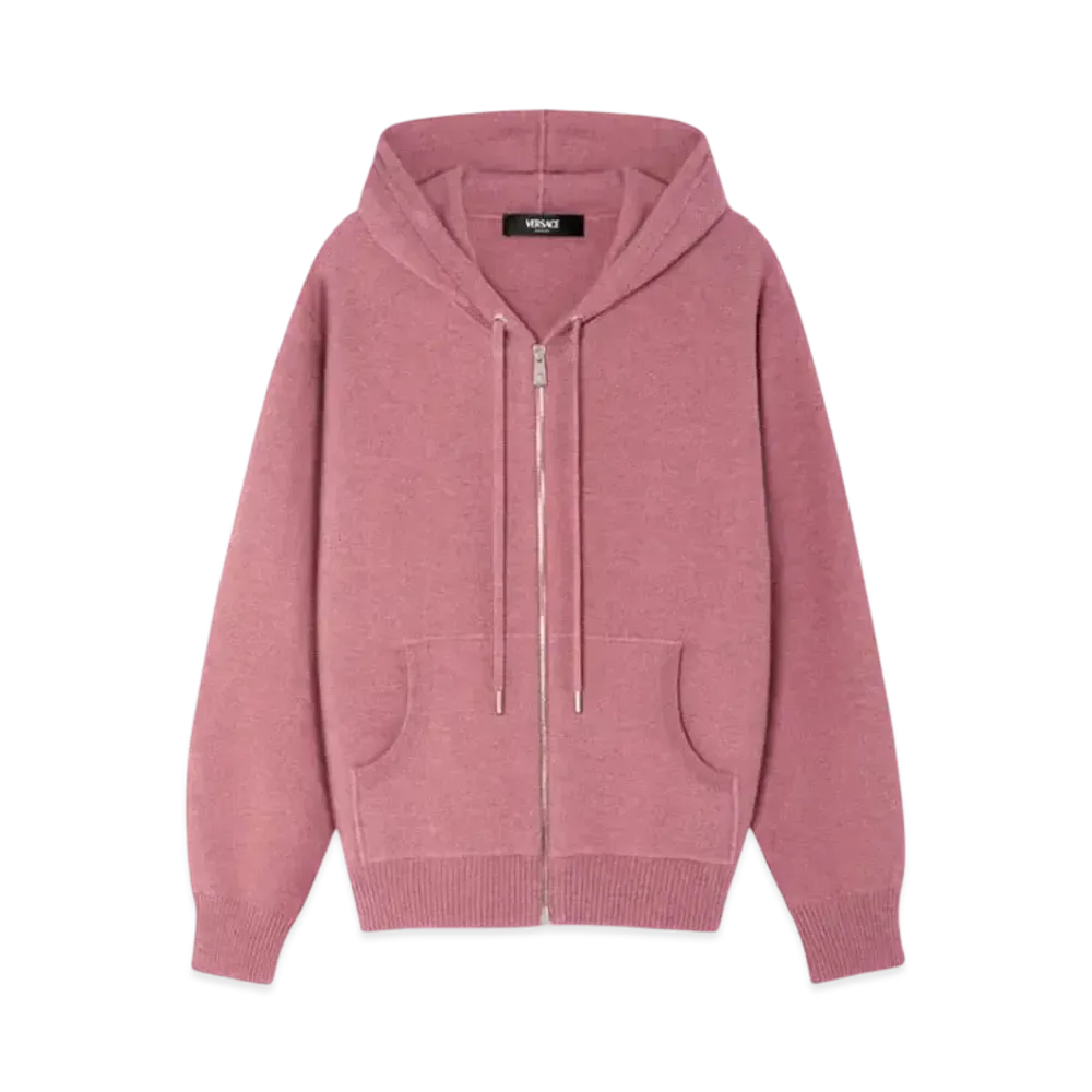 Versace Medusa Towel Zip Hoodie "Pink"
