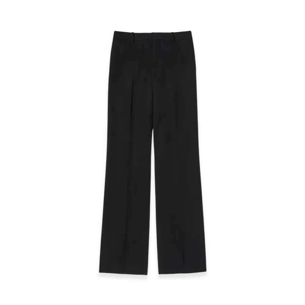AURALEE Women's Light Wool Max Gabardine Slacks "Top Black"