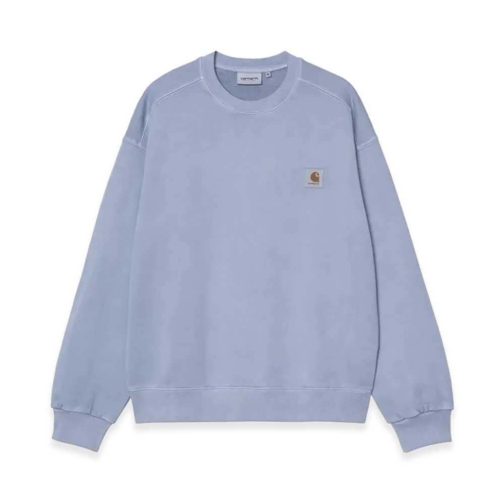 Carhartt WIP Nelson Sweat "Gentle Blue(Garment Dyed)"