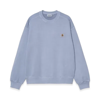 Carhartt WIP Nelson Sweat "Gentle Blue(Garment Dyed)"