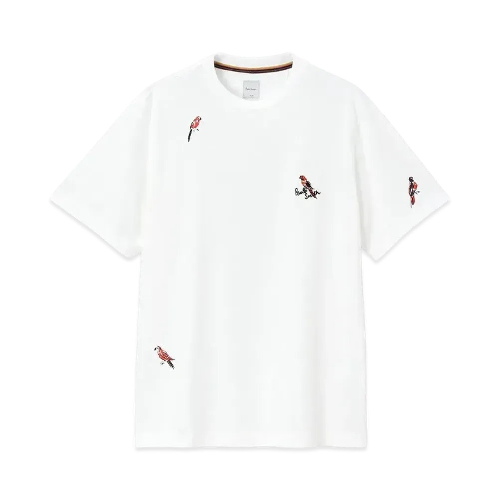 Paul Smith Drawing Birds Short Sleeve Tee "White"