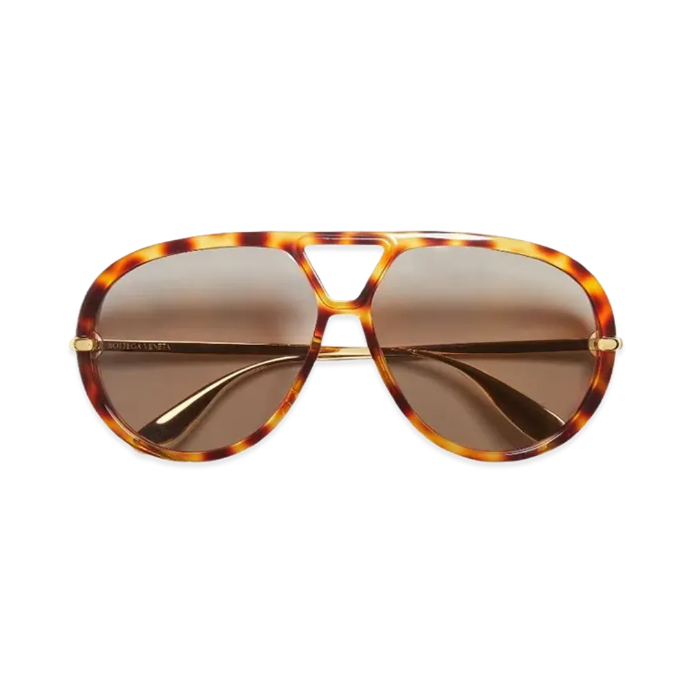 Bottega Veneta Women's Classic Aviator Sunglasses "Brown"