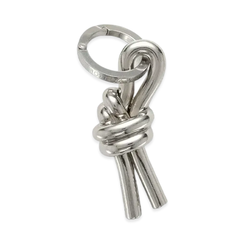 Bottega Veneta Key Ring "Argento Vibrato"