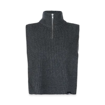 MM6 Maison Margiela Women's Knit Half-Zip Vest "Grey"