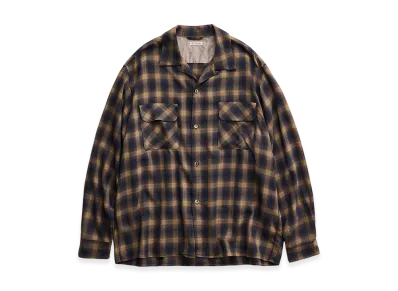 NICENESS C.Huffam S140's Ombre Check Lodge Shirt "Beige"