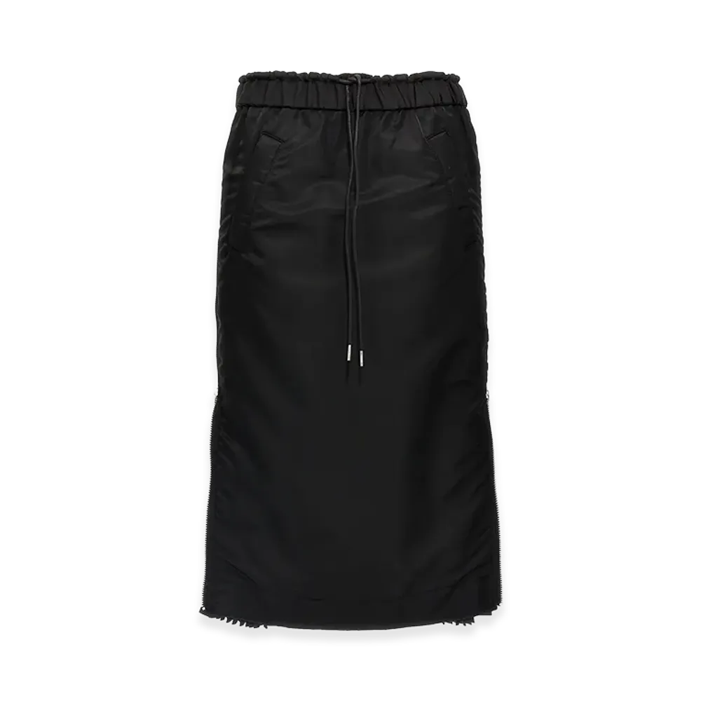 sacai Women's Pleated Insert Skirt "Black"