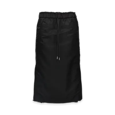 sacai Women's Pleated Insert Skirt "Black"
