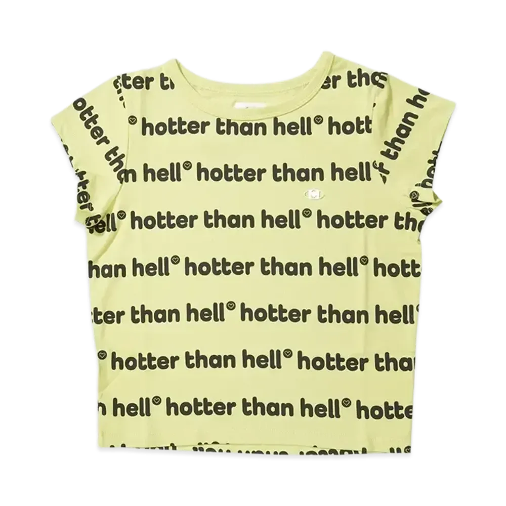 HTH All over cropped Tee "LIME"