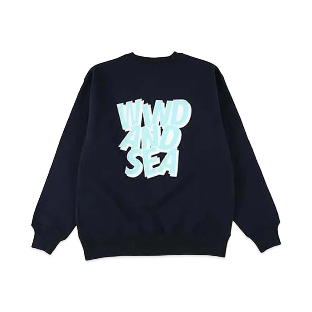 WIND AND SEA Wind Crew Neck Sweat "Navy"
