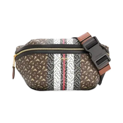 Burberry Medium Monogram Stripe E Canvas Bum Bag "Brown"