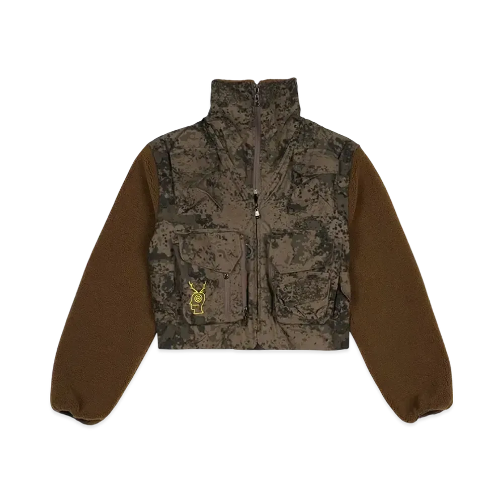 SOUTH2 WEST8 x Brain Dead Fleece Sleeve Tenkara Shirt Jacket "Brown"