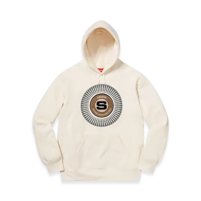 Supreme Chenille Applique Hooded Sweatshirt "Natural"